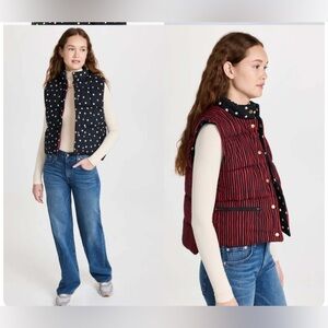 NWT Clare V Emilie Polka Dot Puffer Vest